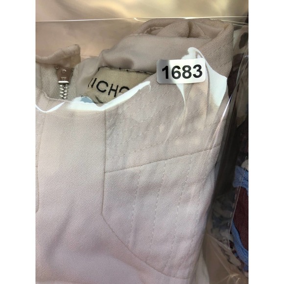 Nicholas Christina Side Tie Mini Dress White Sweetheart Neckline Sheath US 6 - Picture 13 of 13